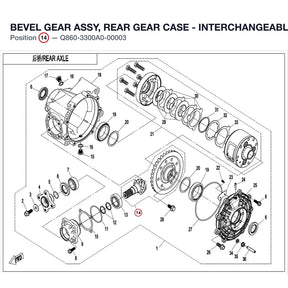 BEVEL GEAR ASSY, REAR GEAR CASE - INTERCHANGEABLE WITH Q860-3300A0-00002 product image