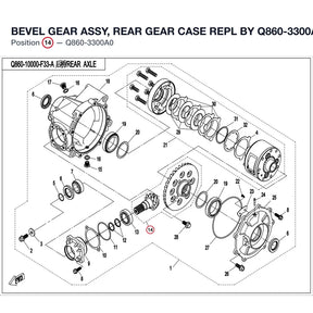 BEVEL GEAR ASSY, REAR GEAR CASE REPL BY Q860-3300A0-00001 product image