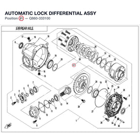 AUTOMATIC LOCK DIFFERENTIAL ASSY product image