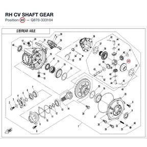 RH CV SHAFT GEAR product image