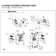 LH REAR FOOTREST BRACKET ASSY product image