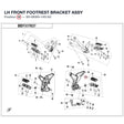 LH FRONT FOOTREST BRACKET ASSY product image