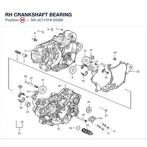 RH CRANKSHAFT BEARING product image