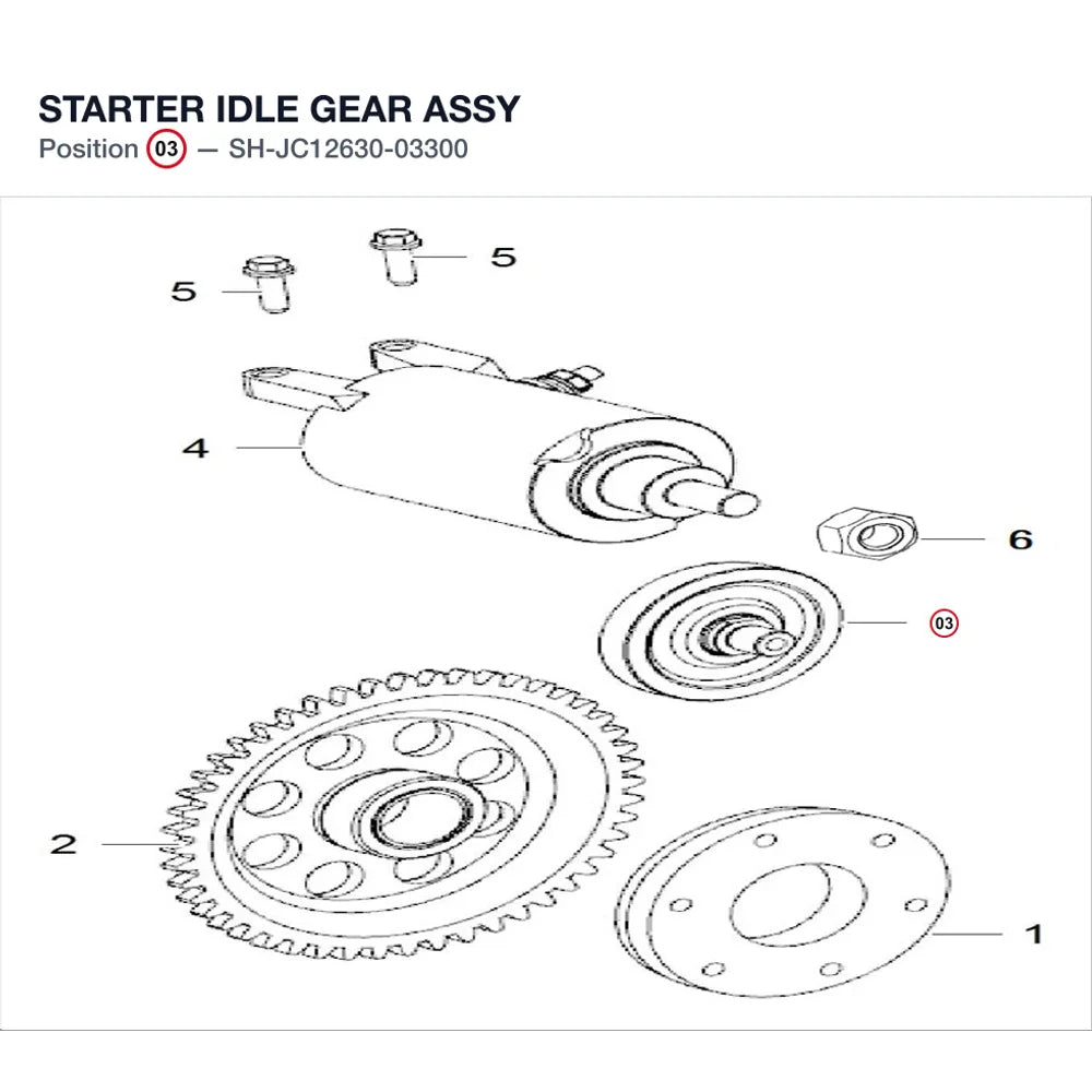 STARTER IDLE GEAR ASSY product image