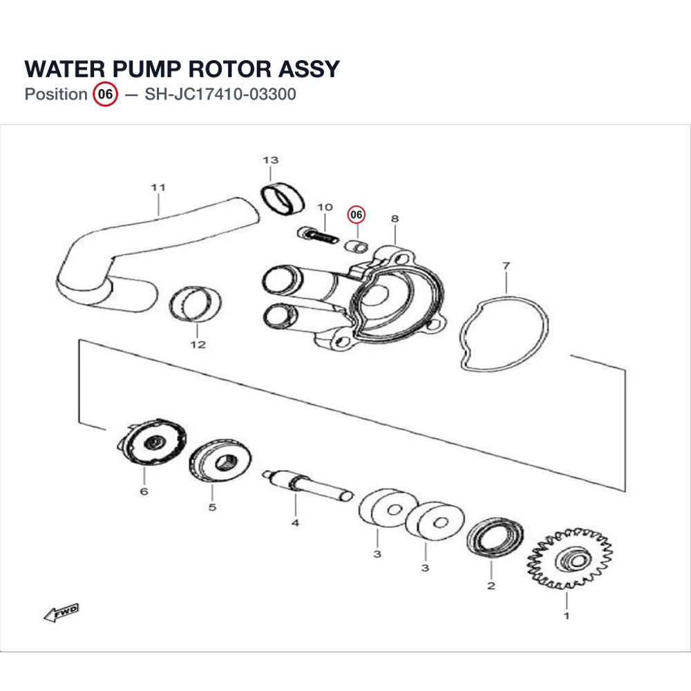 WATER PUMP ROTOR ASSY product image