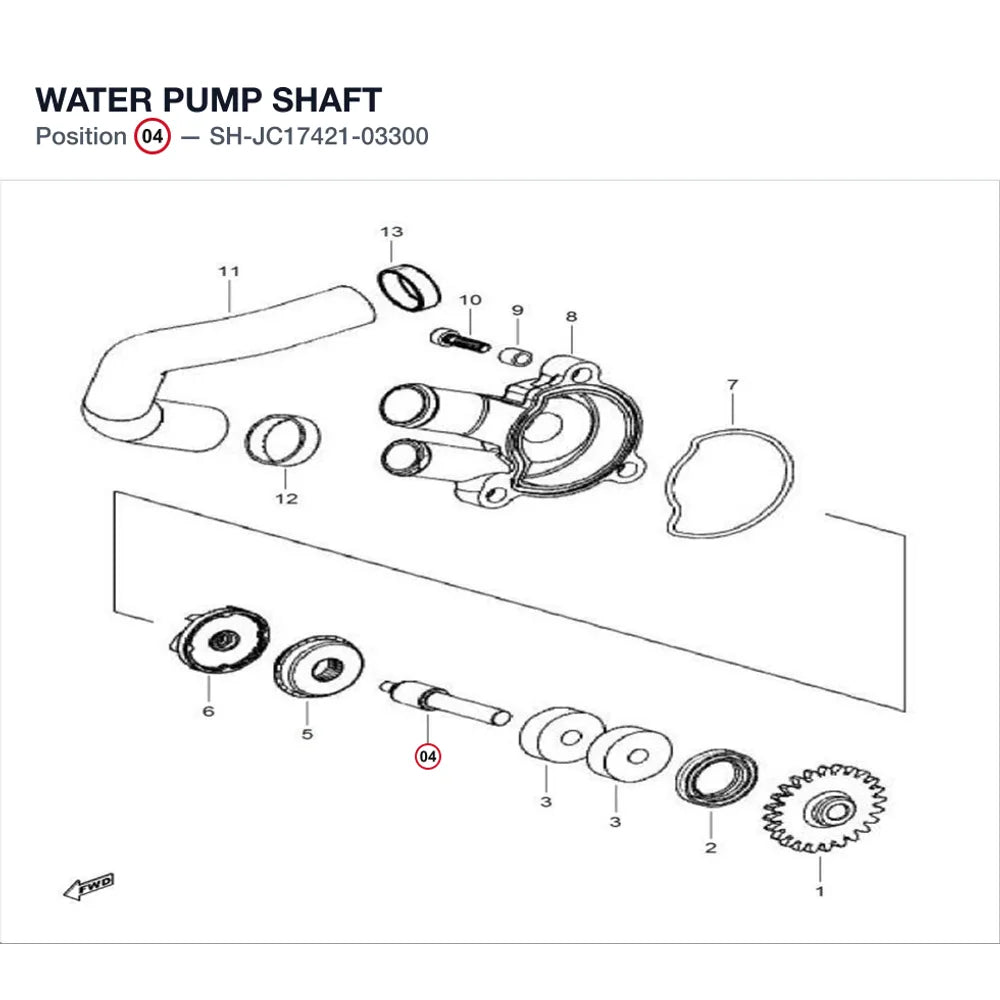 WATER PUMP SHAFT product image
