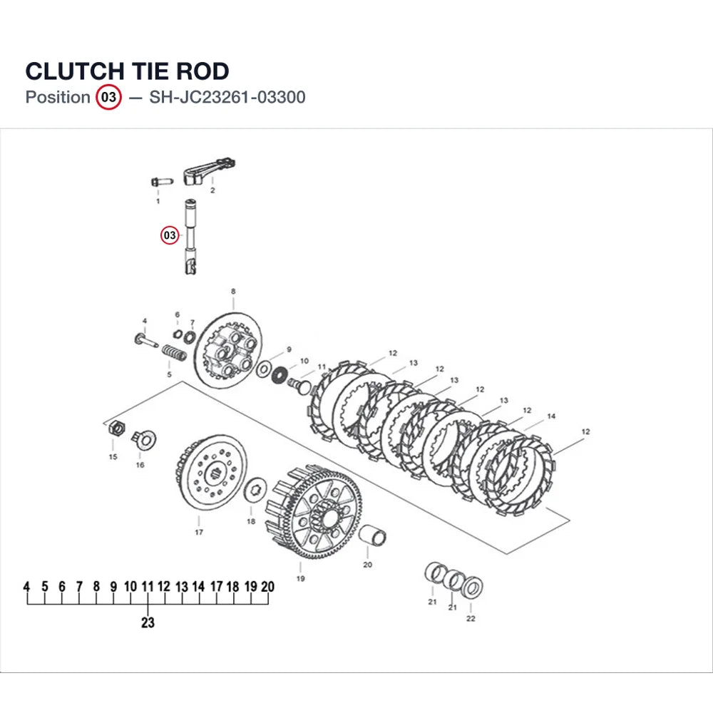 CLUTCH TIE ROD product image