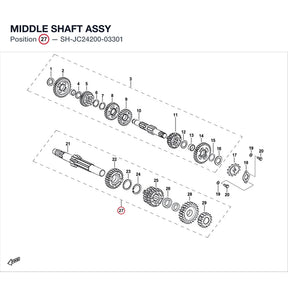 MIDDLE SHAFT ASSY product image