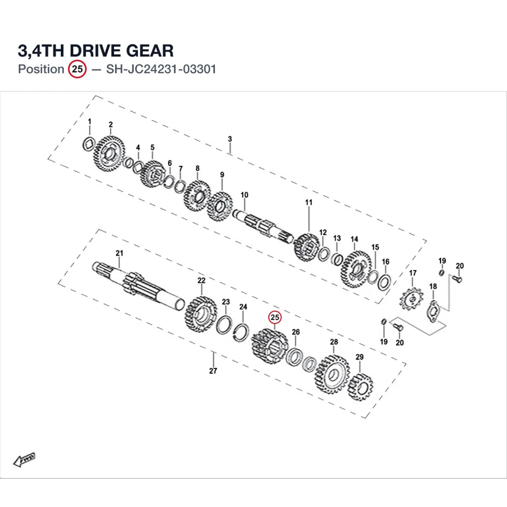 3,4TH DRIVE GEAR product image