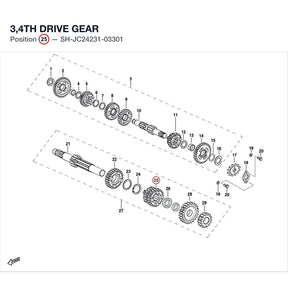 3,4TH DRIVE GEAR product image
