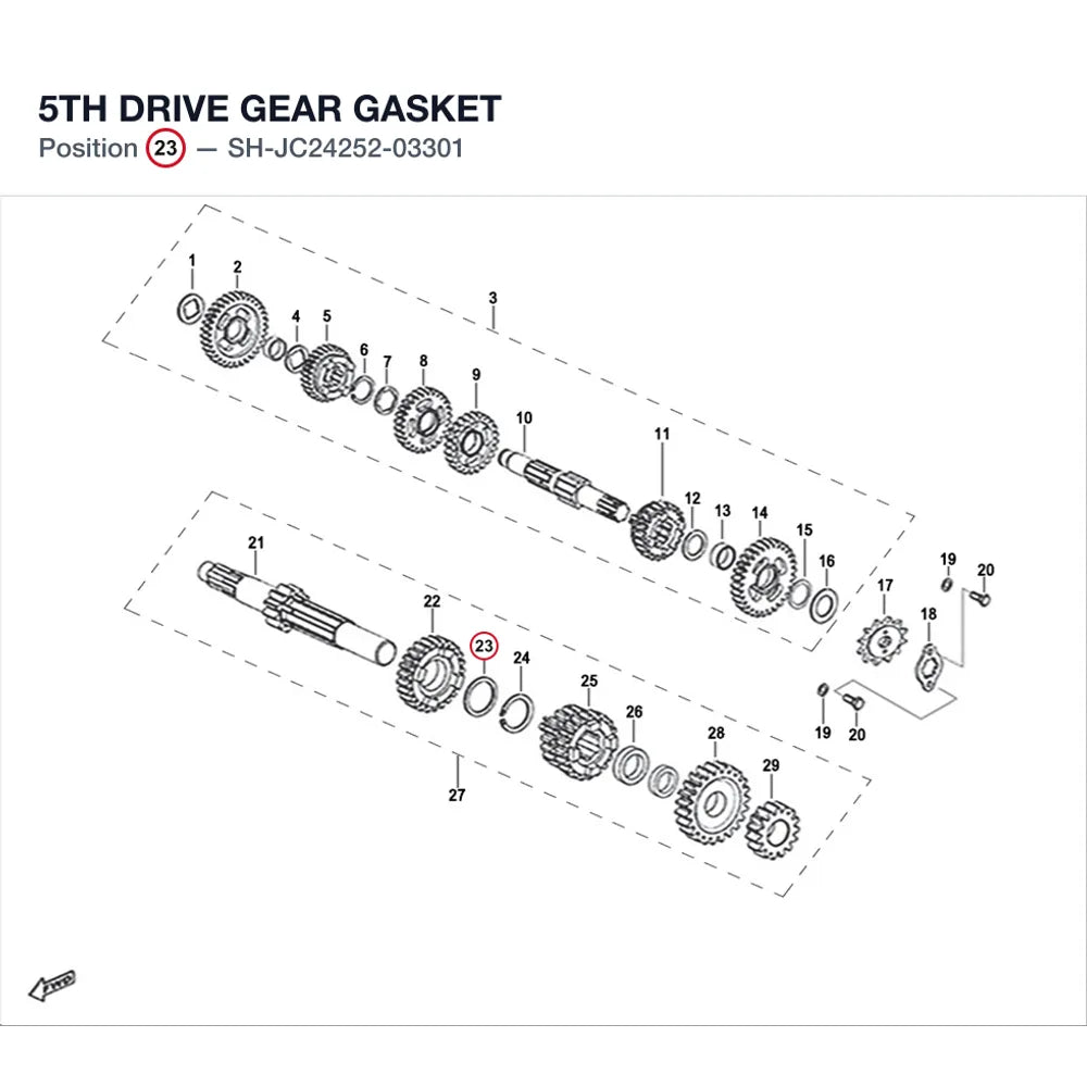 5TH DRIVE GEAR GASKET product image