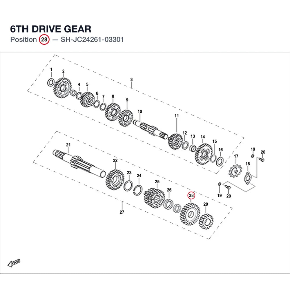 6TH DRIVE GEAR product image