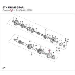 6TH DRIVE GEAR product image
