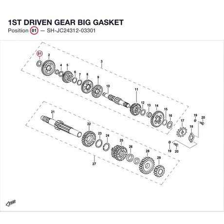 1ST DRIVEN GEAR BIG GASKET product image