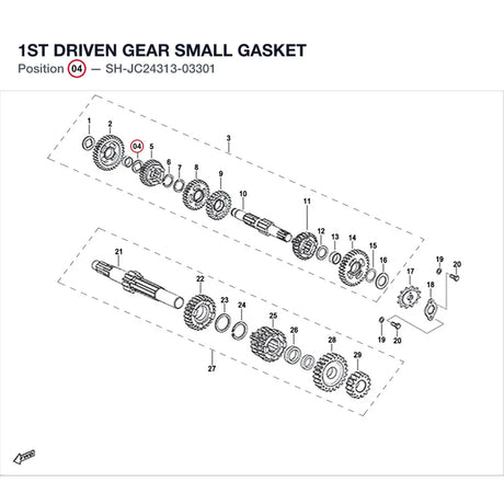 1ST DRIVEN GEAR SMALL GASKET product image