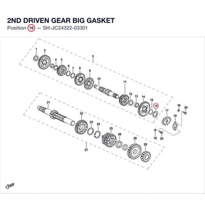 2ND DRIVEN GEAR BIG GASKET product image