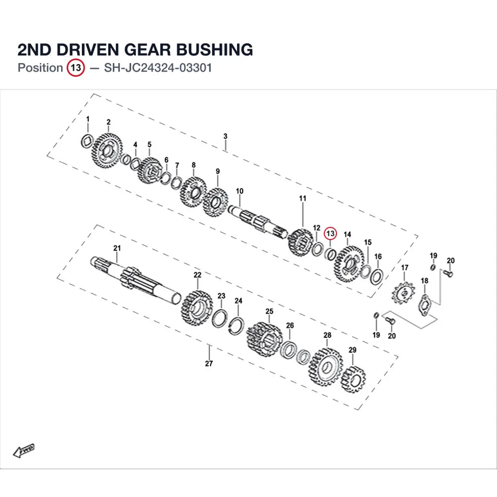 2ND DRIVEN GEAR BUSHING product image