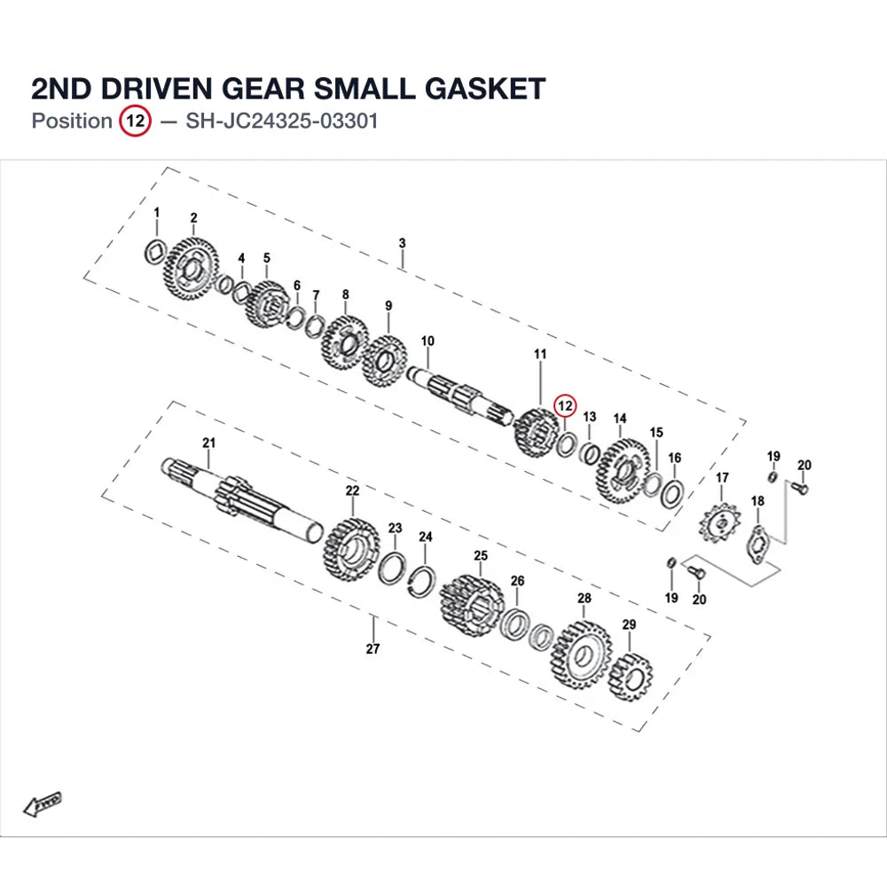 2ND DRIVEN GEAR SMALL GASKET product image