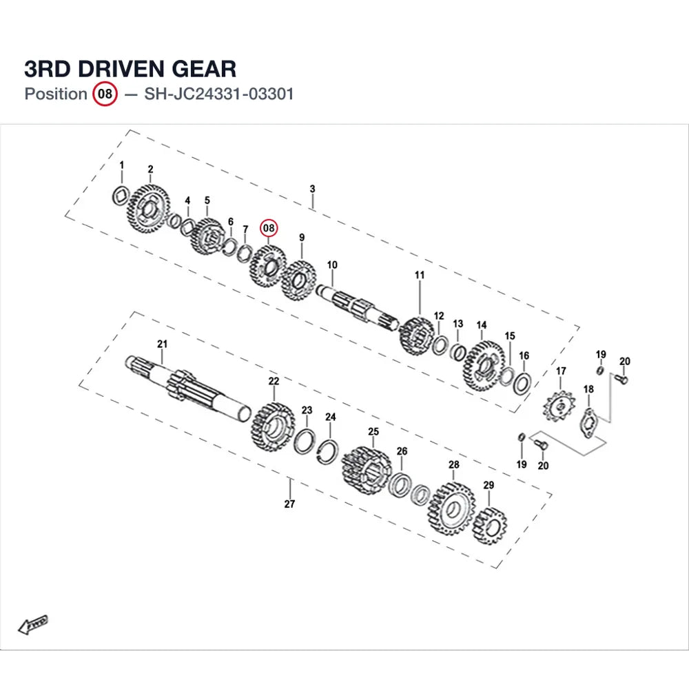 3RD DRIVEN GEAR product image