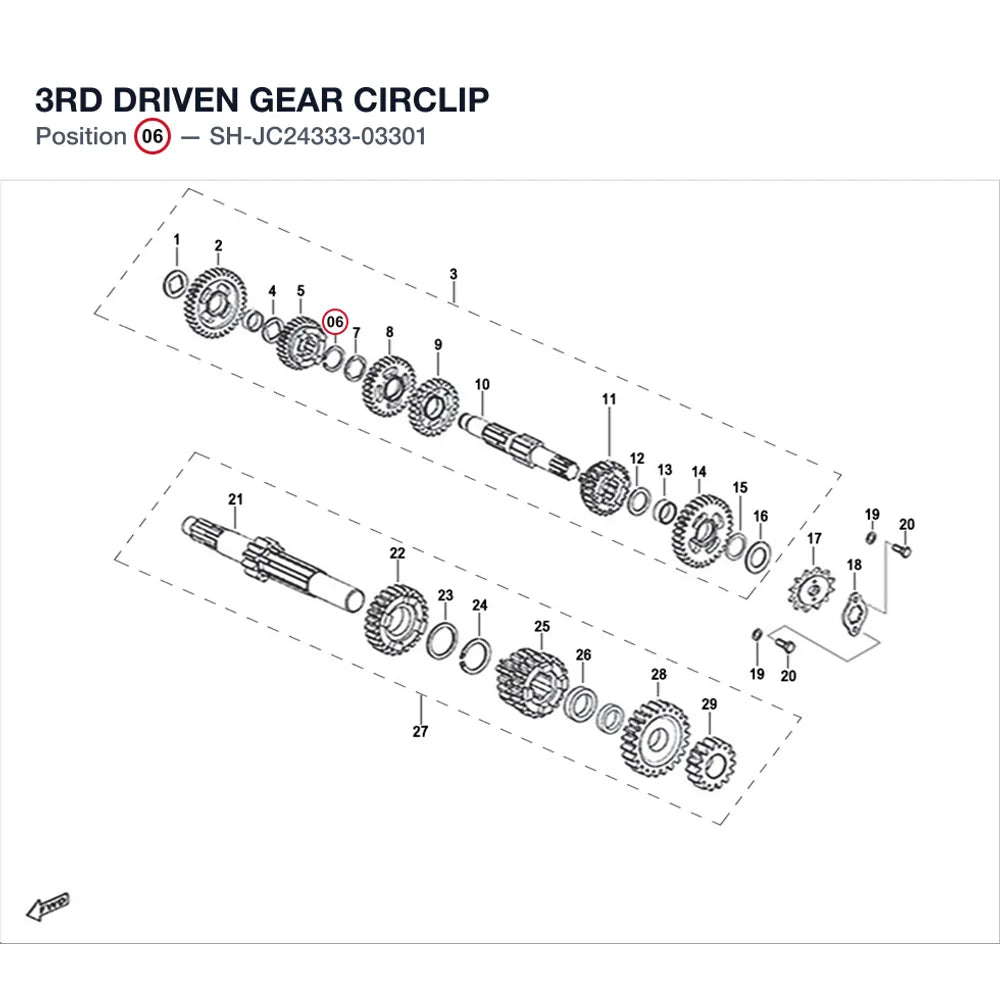 3RD DRIVEN GEAR CIRCLIP product image