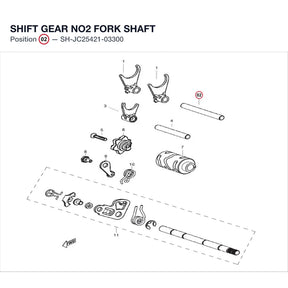 SHIFT GEAR NO2 FORK SHAFT product image