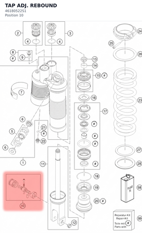 Diagram preview: TAP ADJ. REBOUND (46180522S1)