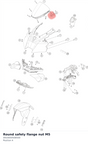 Diagram preview: Round safety flange nut M5 (0910000508500)