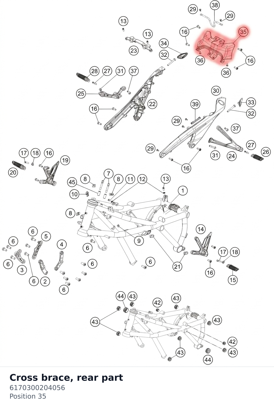 Diagram preview: Cross brace, rear part (6170300204056)