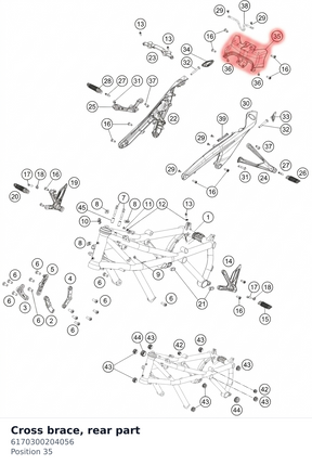 Diagram preview: Cross brace, rear part (6170300204056)