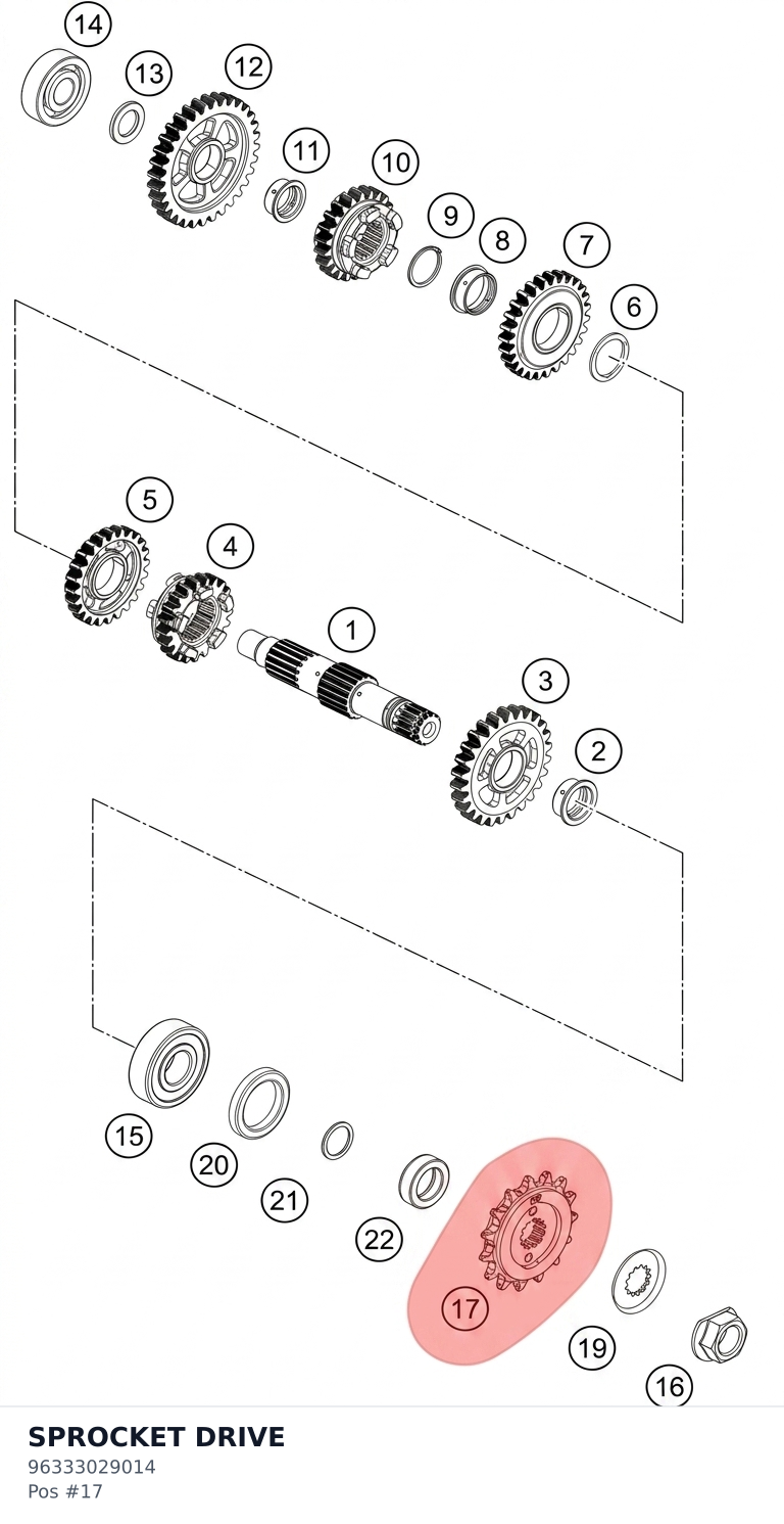 Diagram preview: SPROCKET DRIVE (96333029014)