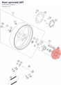 Diagram preview: Rear sprocket 40T (A5601005104001)