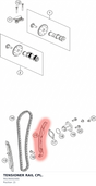 Diagram preview: TENSIONER RAIL CPL. (90236002000)