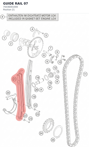 Diagram preview: GUIDE RAIL                  07 (75036001000)