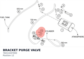 Diagram preview: BRACKET PURGE VALVE (76011047000)