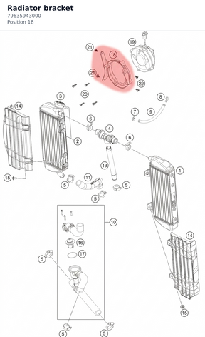 Diagram preview: Radiator bracket (79635943000)