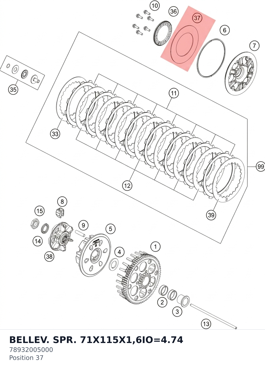 Diagram preview: BELLEV. SPR. 71X115X1,6IO=4.74 (78932005000)