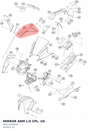 Diagram preview: MIRROR ARM L/S CPL. US (90512540044)