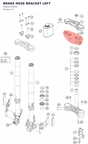 Diagram preview: BRAKE HOSE BRACKET LEFT (95801070000)