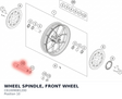 Diagram preview: WHEEL SPINDLE, FRONT WHEEL (C61009081200)