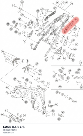 Diagram preview: CASE BAR L/S (60312020250)