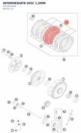 Diagram preview: INTERMEDIATE DISC 1,5MM (50332010400)