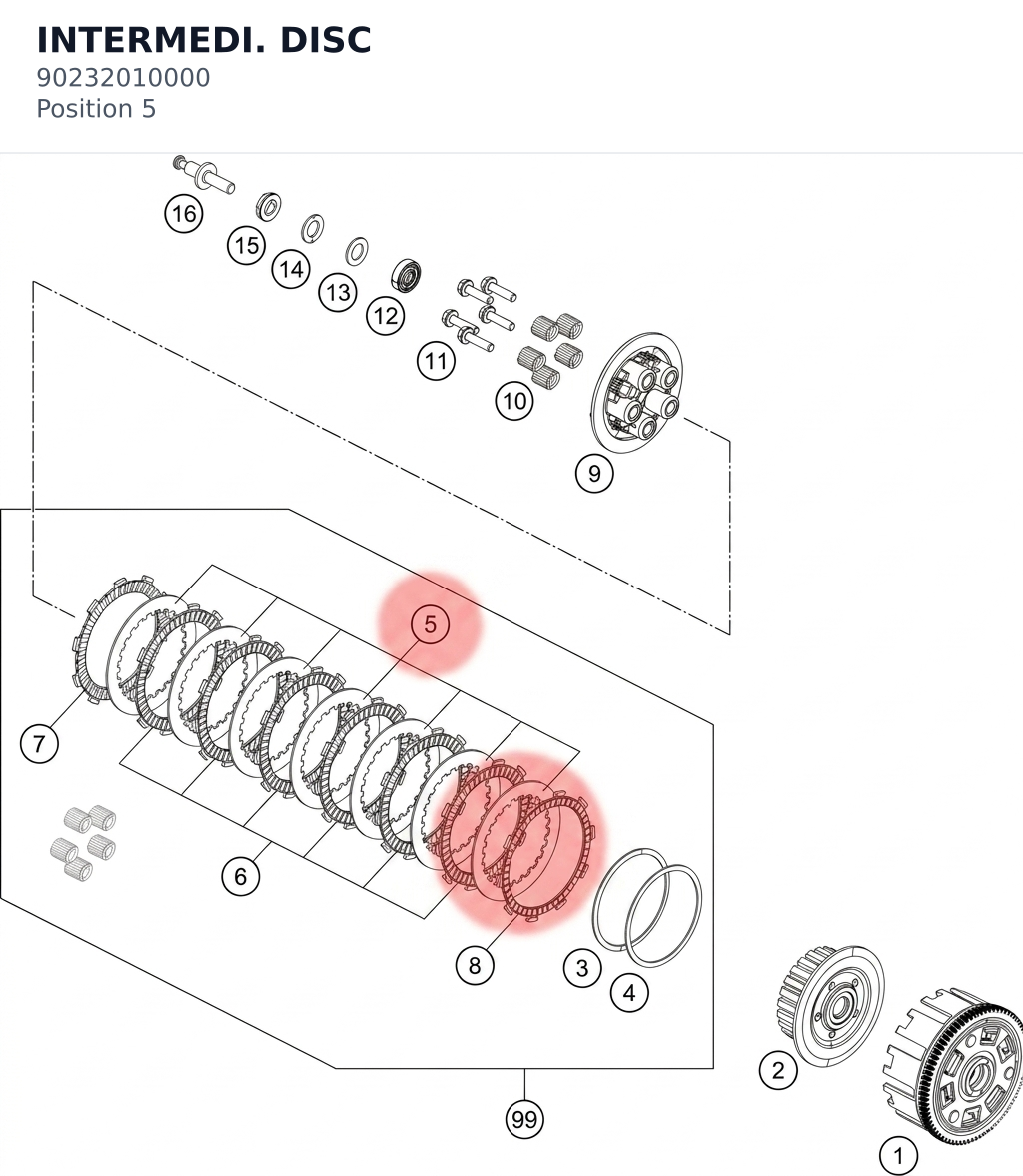Diagram preview: INTERMEDI. DISC (90232010000)