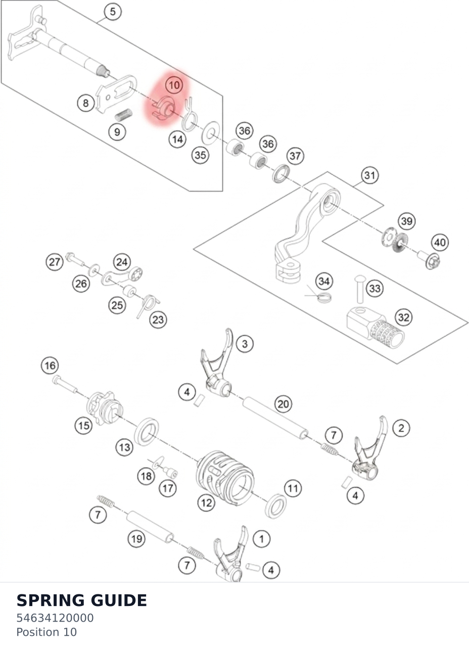 Diagram preview: SPRING GUIDE (54634120000)