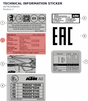 Diagram preview: TECHNICAL INFORMATION STICKER (A67903098000)