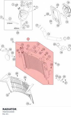 Diagram preview: RADIATOR (76935010000)