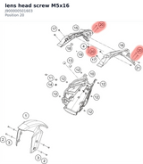 Diagram preview: lens head screw M5x16 (J900000501603)
