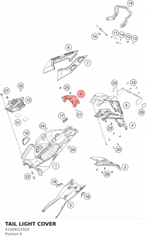 Diagram preview: TAIL LIGHT COVER (61408015020)