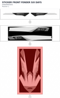 Diagram preview: STICKER FRONT FENDER SIX DAYS (A49008093001)