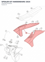 Diagram preview: SPOILER KIT HARDENDURO 2024 (A46008054000EBD)