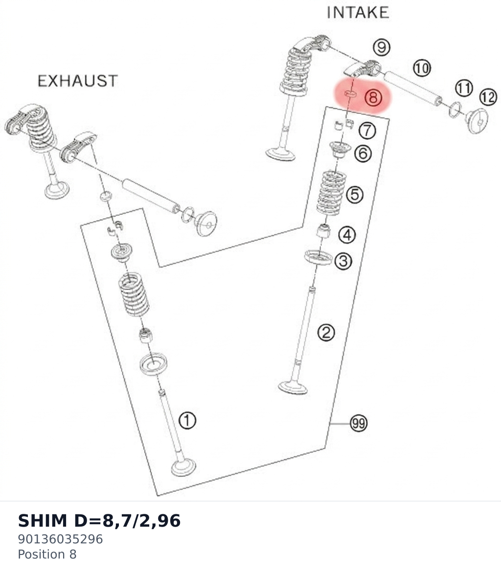 Diagram preview: SHIM D=8,7/2,96 (90136035296)